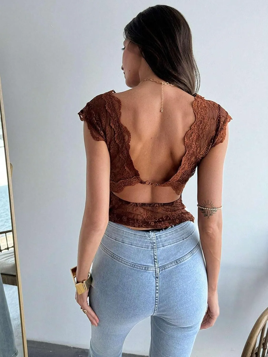 Women's Shirts Elegant Sexy Style V-Neck Lace Color Camisole Top Fashion Camis Tank Tops