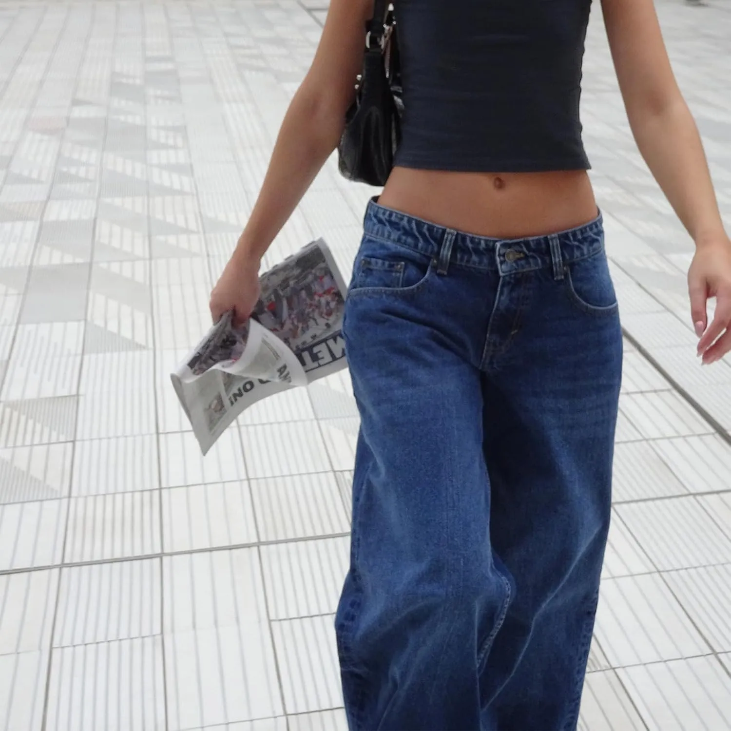 Women's Y2K Wide Leg Denim Pants Baggy Low Waist Wide Leg Boyfriend Jeans Casual Vintage Loose Jeans Streetwear