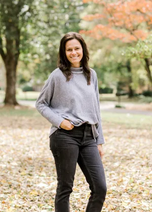 XYZ Cloudy Blue Cowl Neck Sweater