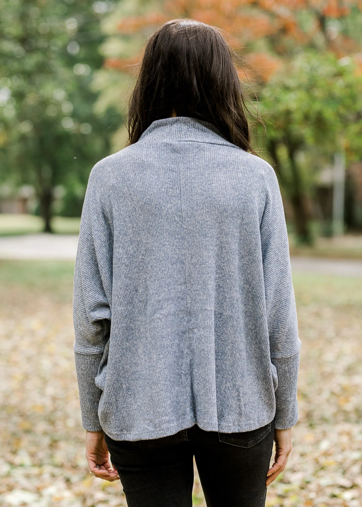 XYZ Cloudy Blue Cowl Neck Sweater