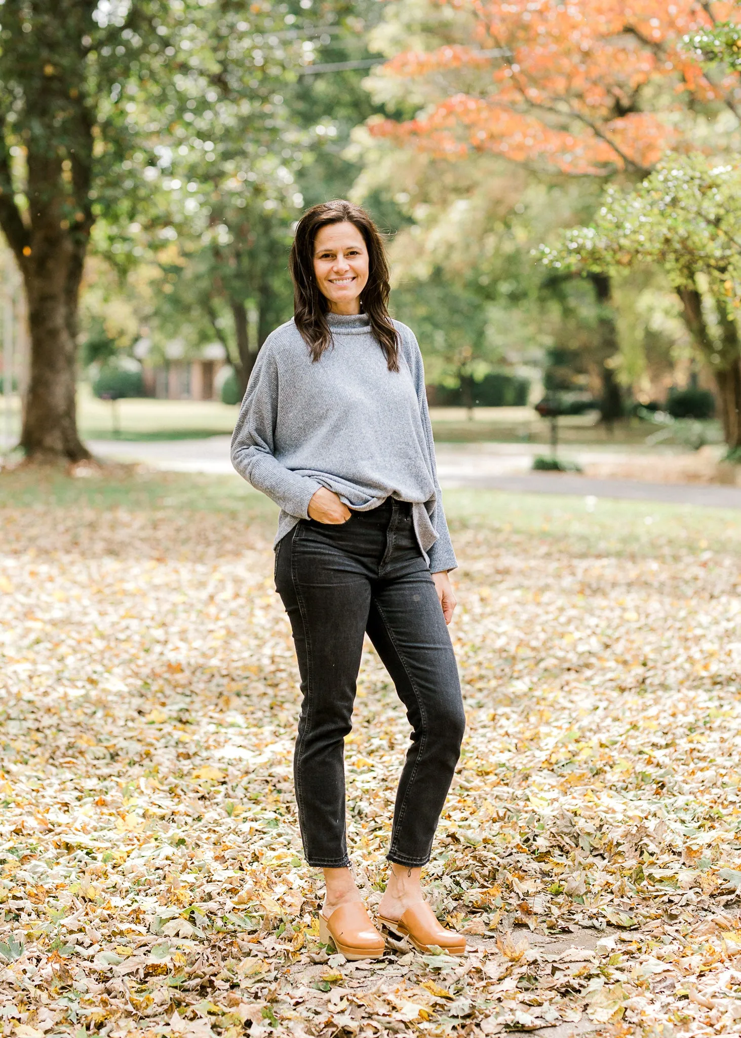 XYZ Cloudy Blue Cowl Neck Sweater