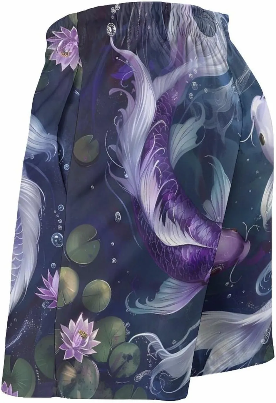 Yin And Yang Japanese Fish Men's Swim Trunks Quick Dry Board Shorts Breathable Summer Beach Shorts Bathing Suits