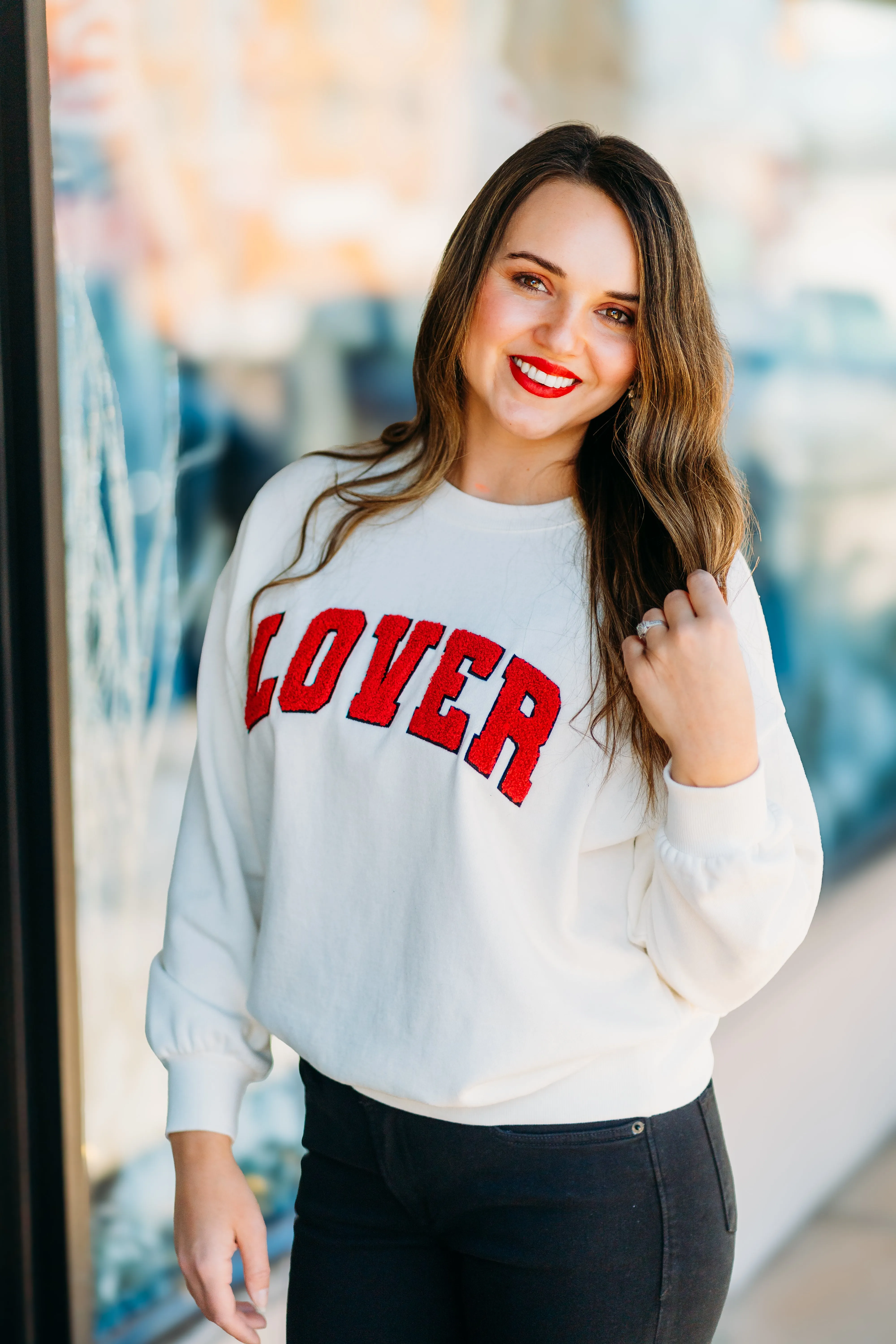 Z Supply: Lover Oversized Sweatshirt in Vanilla Ice